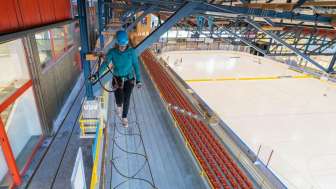 High above the ice field