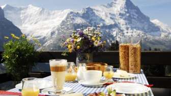 Terrace with breakfast