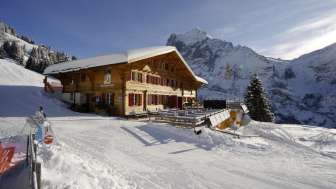 Restaurant exterior view winter